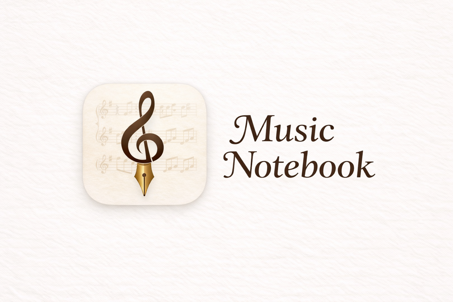 Music Notebook logo and title